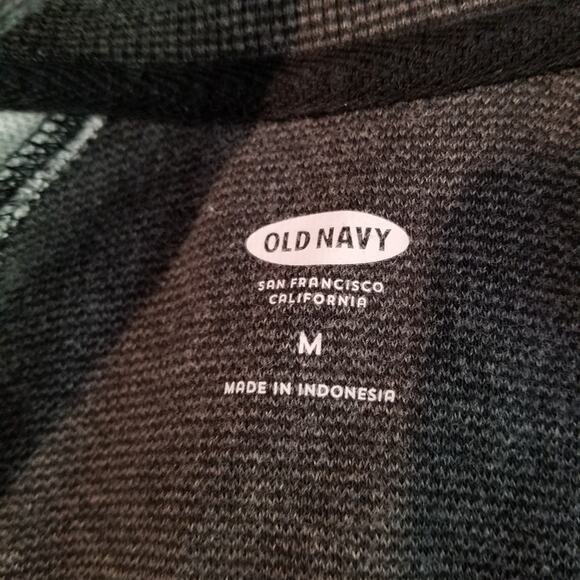 Mens Old Navy Lightweight Full Zip Sweatshirt Sz Med - Gray-Black with Pockets - Picture 3 of 3